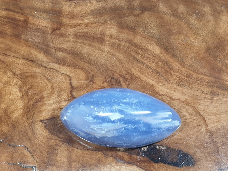 χαλκηδόνιος καμπουσόν (chalcedony cabochon) cab10 lavriostone