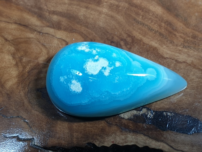 σμιθσονίτης μπλε καμπουσόν (blue pear smithsonite cabochon) cab13 lavriostone