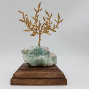 Δέντρο brass πάνω σε φθορίτη-tree brass on fluorite-st6 Lavriostone