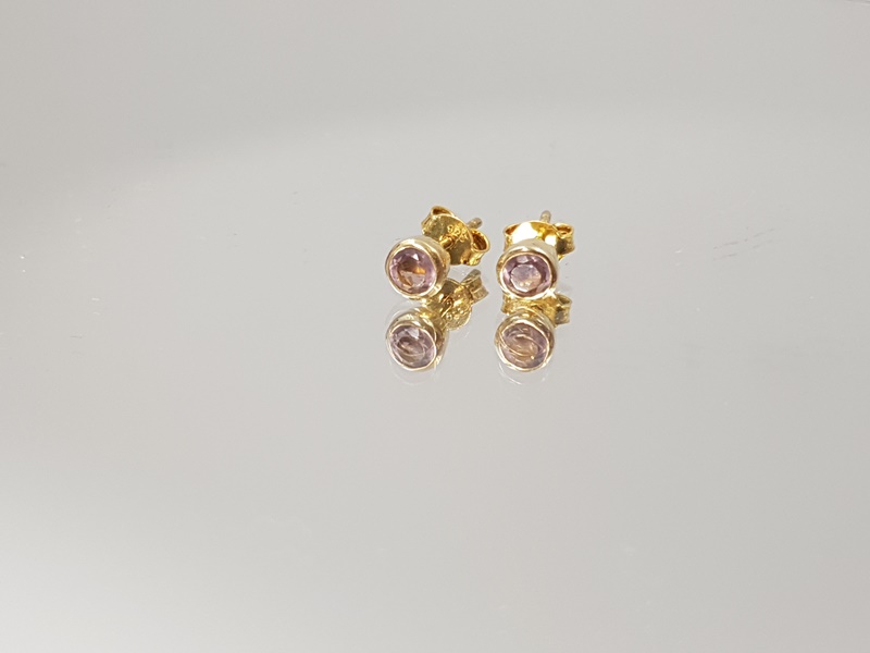 Ασημένια καρφωτά σκουλαρίκια με αμέθυστο-EAR67 Lavriostone