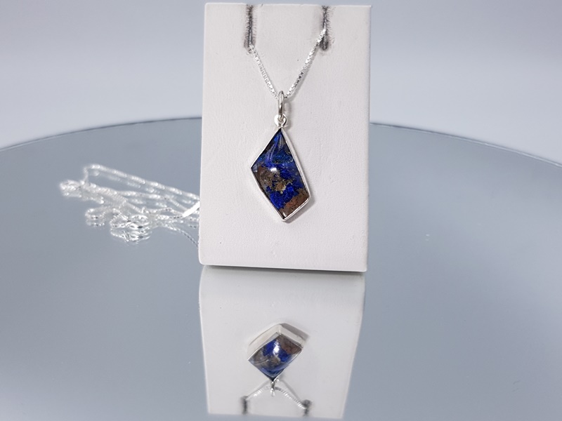 Μενταγιόν με αζουρίτη (azurite)-UC4 Lavriostone