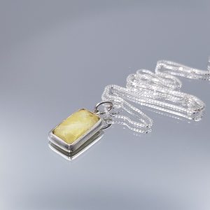 Μενταγιόν με κίτρινο αραγωνίτη (aragonite)-UC9 Lavriostone