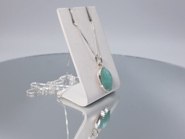 Μενταγιόν με σμιθσονίτη (smithsonite)-UC23 Lavriostone