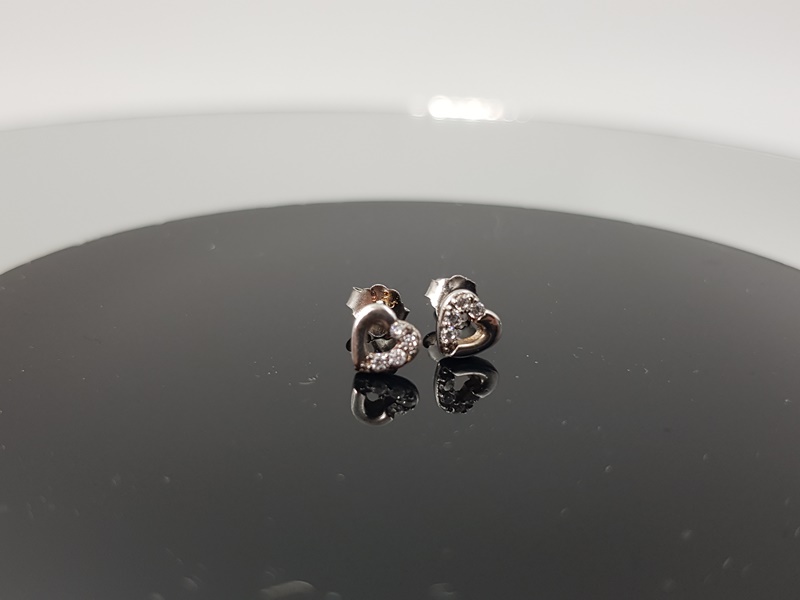 Ασημένια 925 και πλατινωμένα καρφωτά σκουλαρίκια_SE16 Lavriostone