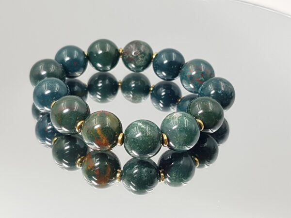 Βραχιόλι με bloodstone και αιματίτη _B132 Lavriostone.