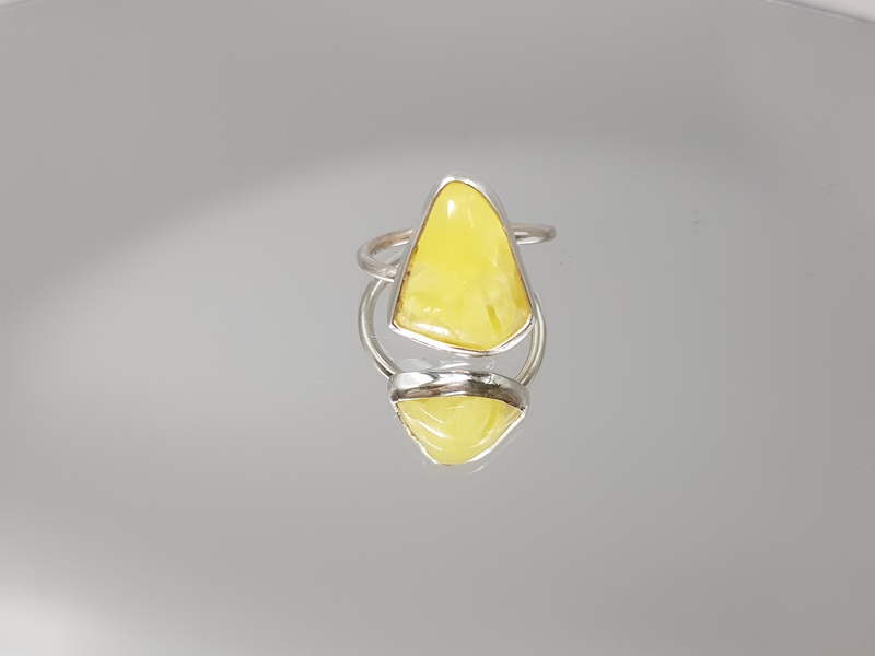 Χειροποίητο δαχτυλίδι με κίτρινο Αραγωνίτη_UC41 Lavriostone