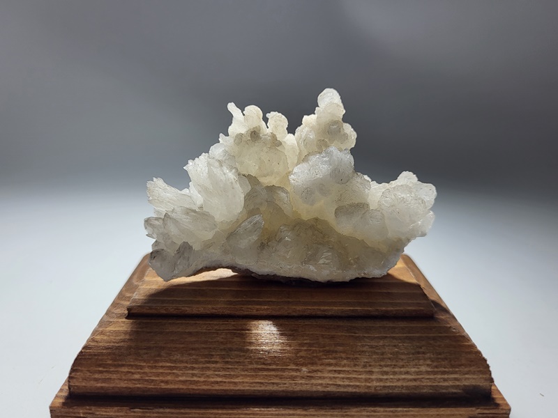 Κοραλλοειδής Καλσίτης-Αραγωνίτης σε ξύλινη βάση_BM19 Lavriostone