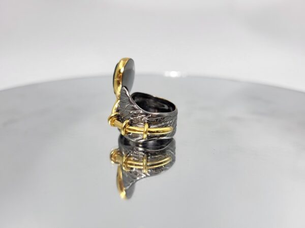 Χειροποίητο Δαχτυλίδι με Χρυσόκολλα_UC202 Lavriostone