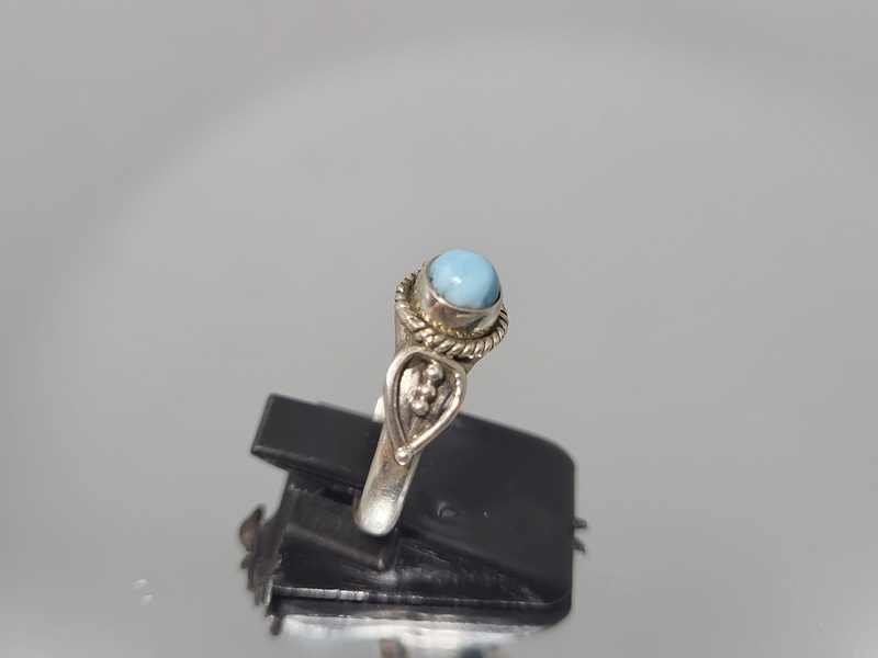Ασημένιο δαχτυλίδι με Λάριμαρ γαλάζιο_R76 Lavriostone!