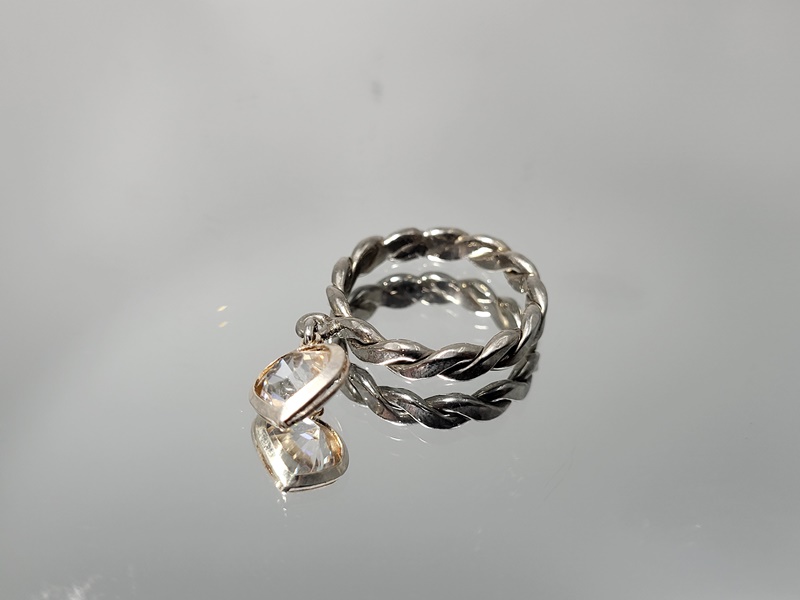 Ασημένιο δαχτυλίδι 925 με ασημένια στοιχεία_R94 Lavriostone!