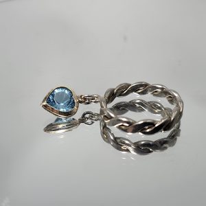 Ασημένιο δαχτυλίδι 925 με ασημένια στοιχεία_R95 Lavriostone!