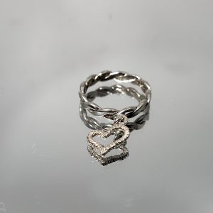 Ασημένιο δαχτυλίδι 925 με ασημένια στοιχεία_R96 Lavriostone!