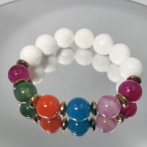 Βραχιόλι Αχάτης Multicolor_B175 Lavriostone.