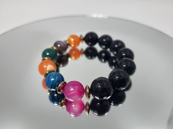 Βραχιόλι Αχάτης Multicolor_B176 Lavriostone.