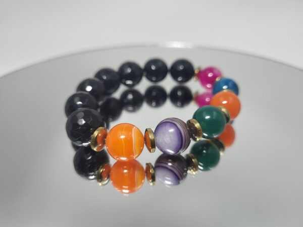 Βραχιόλι Αχάτης Multicolor_B176 Lavriostone.