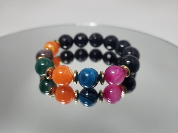 Βραχιόλι Αχάτης Multicolor_B176 Lavriostone.