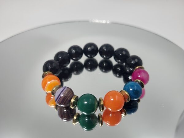 Βραχιόλι Αχάτης Multicolor_B176 Lavriostone.