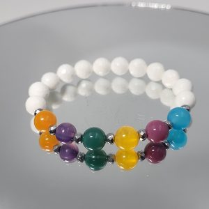 Βραχιόλι Αχάτης Multicolor_B177 Lavriostone.