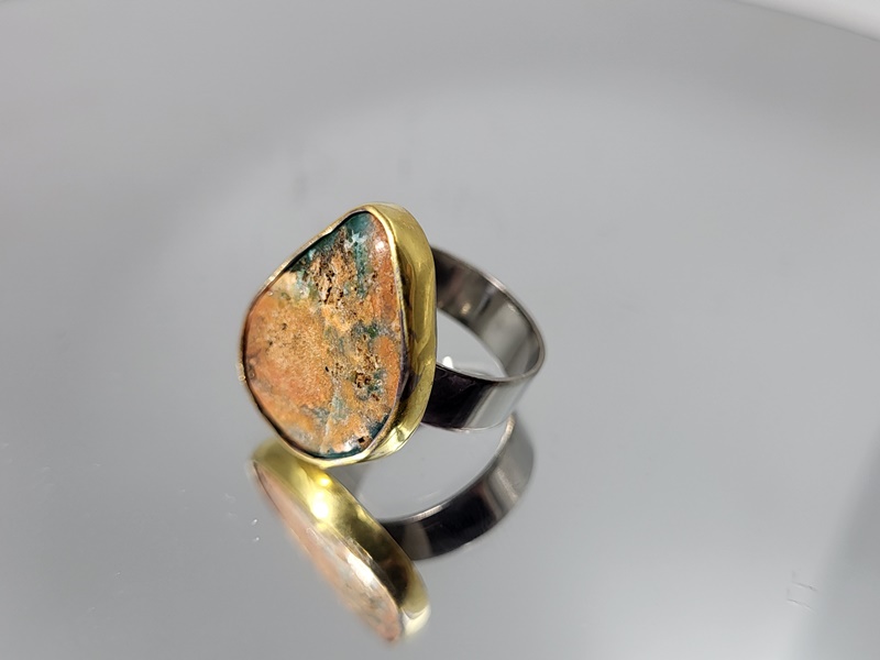 Δαχτυλίδι με Αδαμίτη-Καλσίτη_UC317 Lavriostone