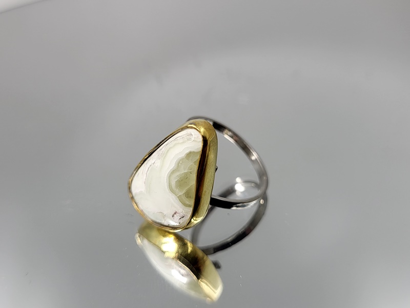 Δαχτυλίδι με Αραγωνίτη κίτρινο_UC299 Lavriostone