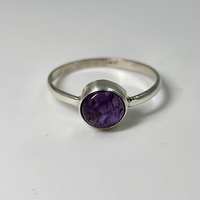 Ασημένιο δαχτυλίδι με αμέθυστο_R164 Lavriostone!