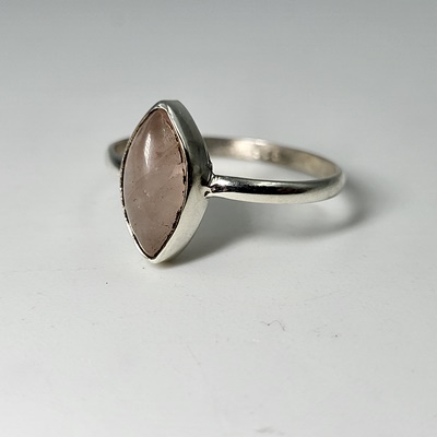 Ασημένιο δαχτυλίδι με Ρόζ Χαλαζία_R217 Lavriostone!