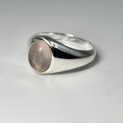 Ασημένιο δαχτυλίδι με Ρόζ Χαλαζία_R218 Lavriostone!