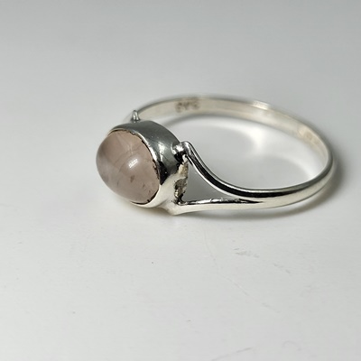 Ασημένιο δαχτυλίδι με Ρόζ Χαλαζία_R219 Lavriostone!