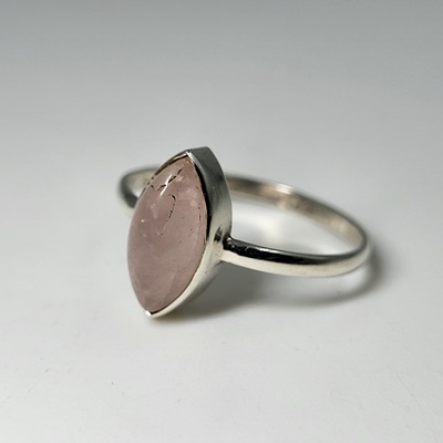 Ασημένιο δαχτυλίδι με Ρόζ Χαλαζία_R222 Lavriostone!
