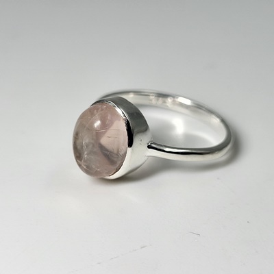 Ασημένιο δαχτυλίδι με Ρόζ Χαλαζία_R226 Lavriostone!