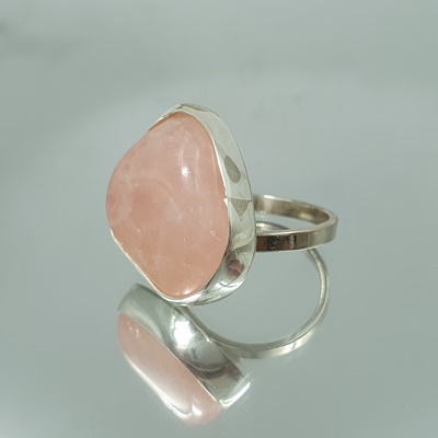 Ασημένιο δαχτυλίδι με Ρόζ Χαλαζία_R237 Lavriostone!