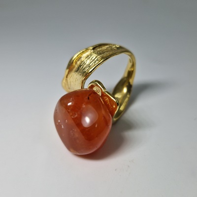 Brass ring-Μπρούτζινο Δαχτυλίδι με Καρνεόλη_BR24 Κατασκευη δια χειρός Lavriostone.