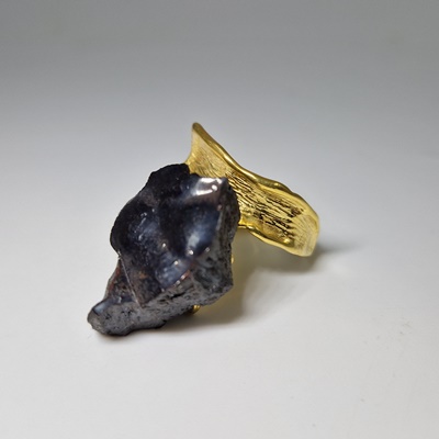 Brass ring-Μπρούτζινο Δαχτυλίδι με Αιματίτη_BR47 Κατασκευη δια χειρός Lavriostone