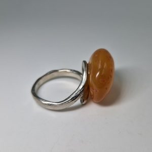 Brass ring-Μπρούτζινο Δαχτυλίδι με Καρνεόλη_BR163 Κατασκευη δια χειρός Lavriostone.