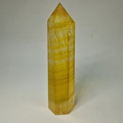 Point Fluorite yellow Φθορίτης κίτρινος _P354 Lavriostone